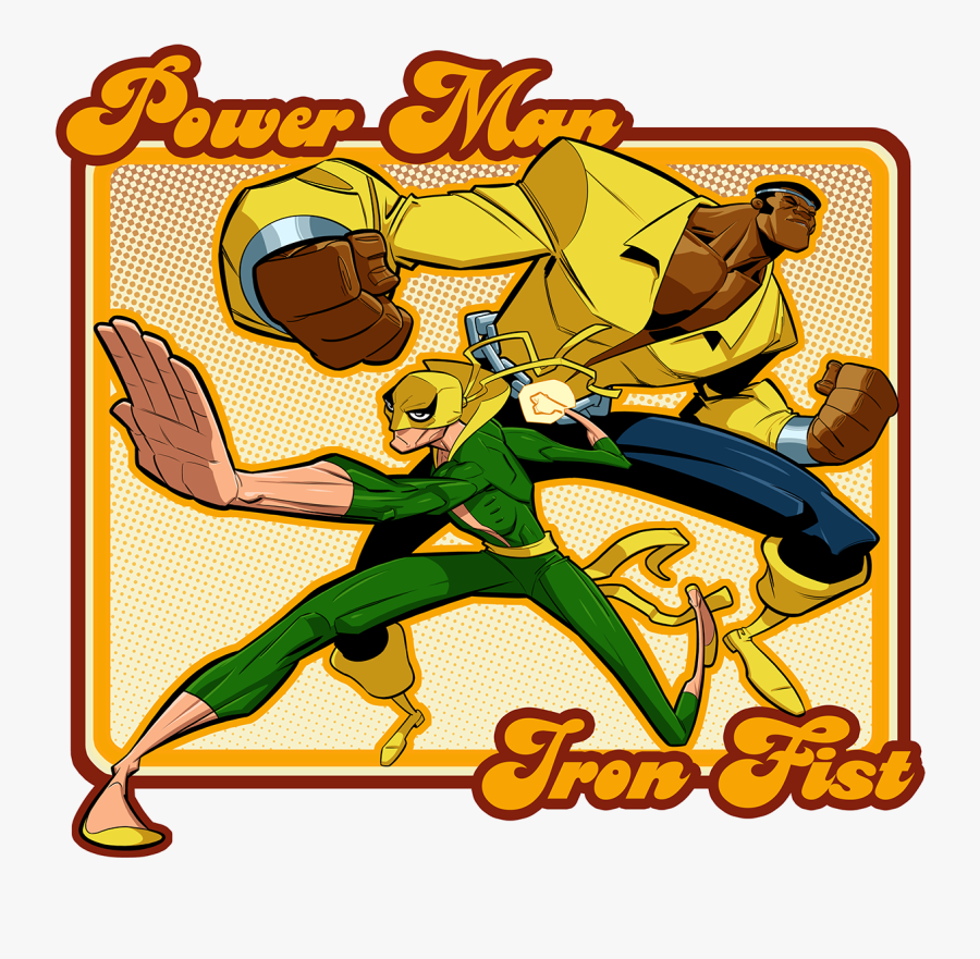Https - //www - Teepublic - Com/user/tommcweeney - - Powerman And Ironfist, Transparent Clipart