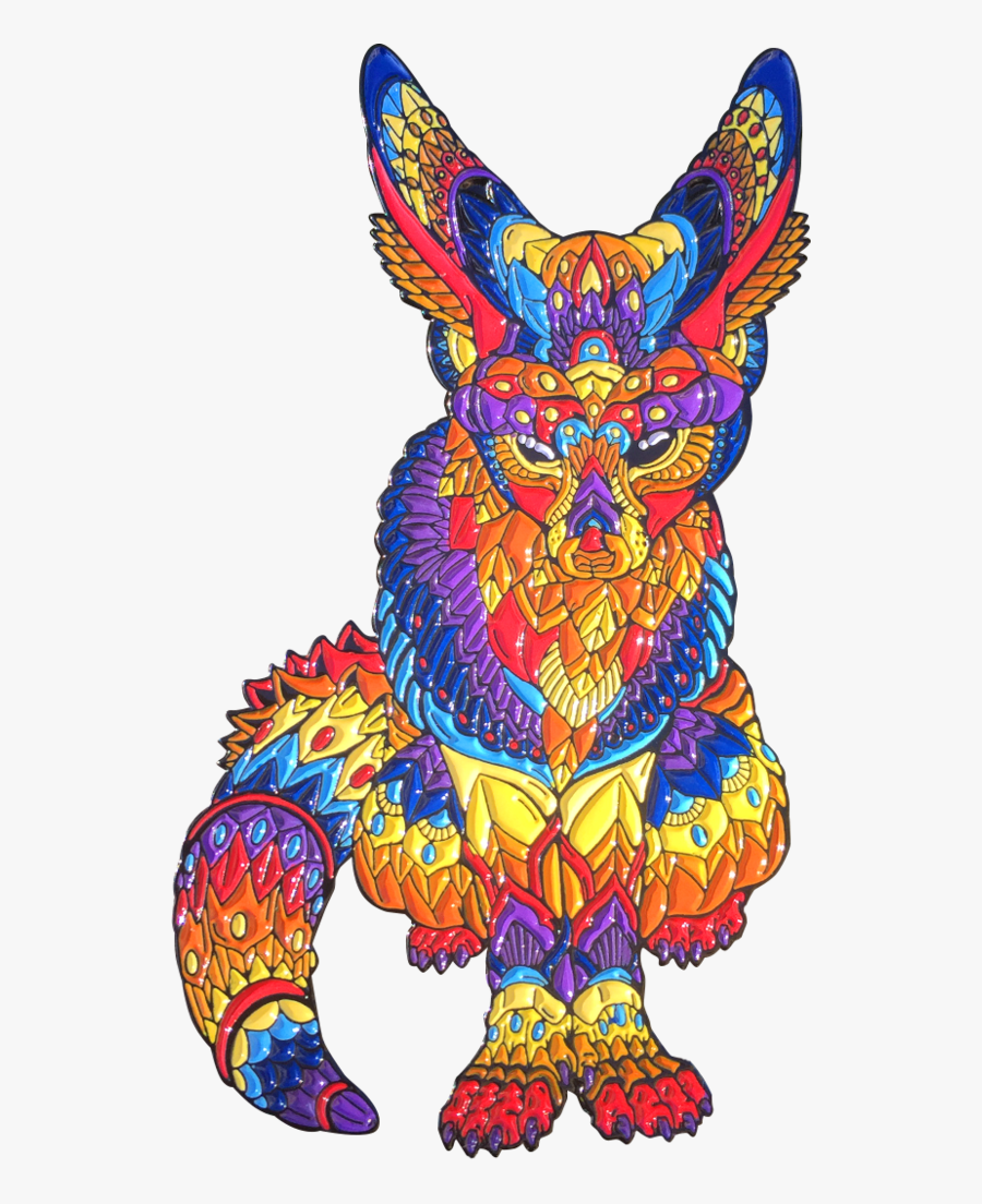 Desert Storm Fox Pin - Illustration, Transparent Clipart