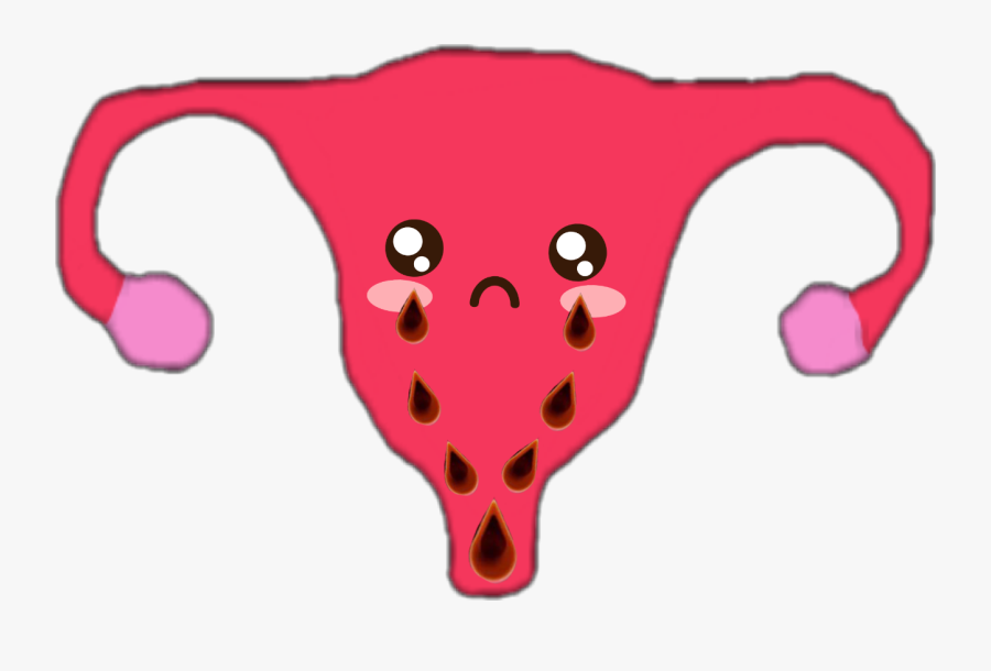Period Clip Art Library - Sad Uterus, Transparent Clipart