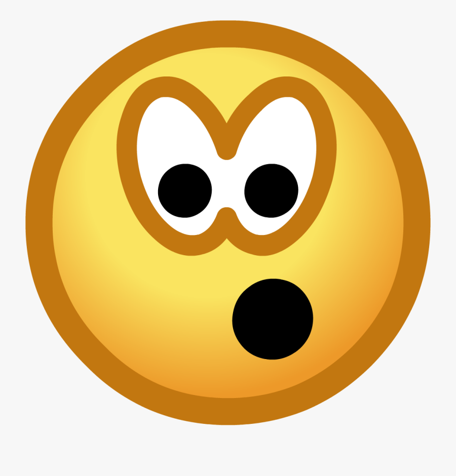 Sad Face Shocked Smiley Clip Art Library - Club Penguin Shocked Emoji, Transparent Clipart