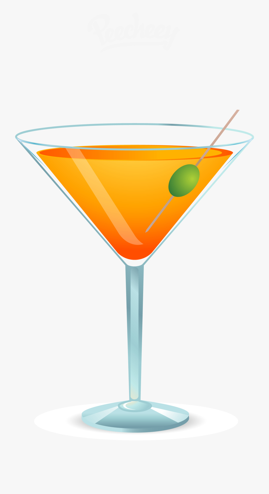 Cocktail Martini Orange Juice Clip Art - Png Cocktail Glass Clipart, Transparent Clipart