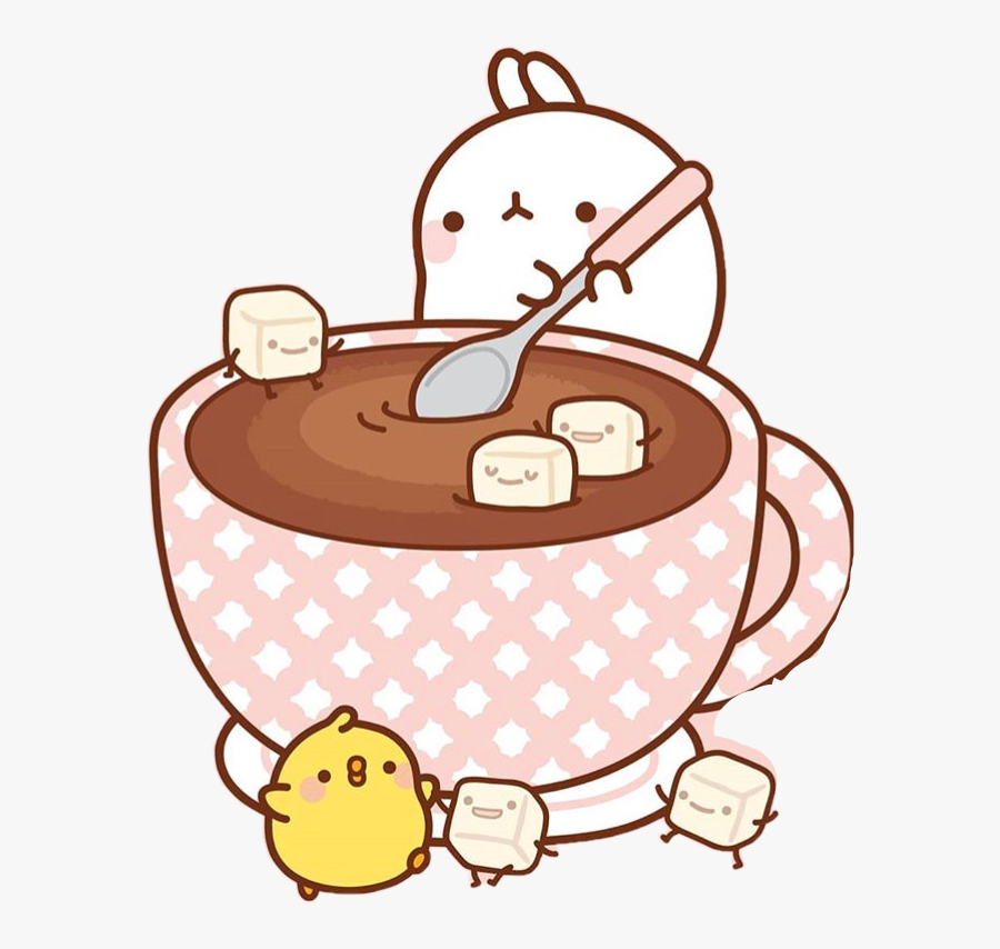 #hot Chocolate #cute #teamwork #freetoedit - Cute Hot Chocolate Png, Transparent Clipart