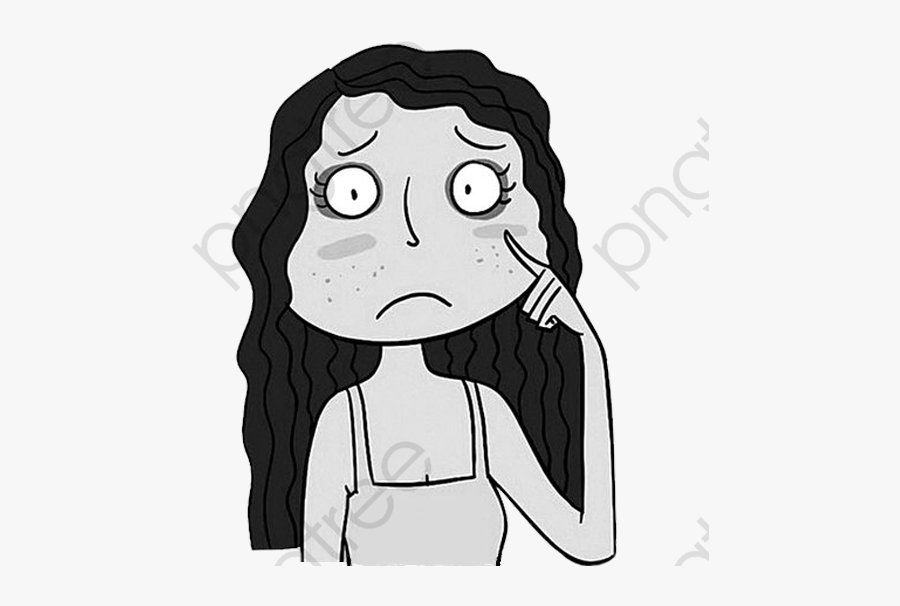 Sad Woman, Sad Clipart, Woman Clipart, Cartoon Png, Transparent Clipart
