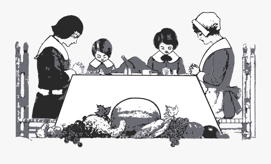 Thanksgiving Dinner Images - Thanksgiving Symbols Black White Transparent, Transparent Clipart