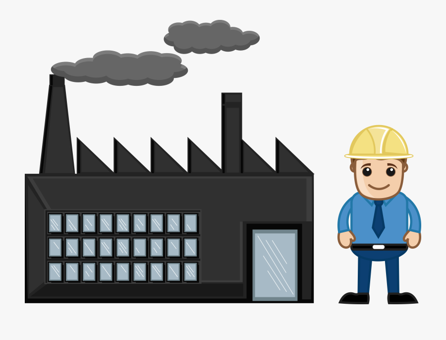 Building Som Info - Factory Cartoon No Background, Transparent Clipart
