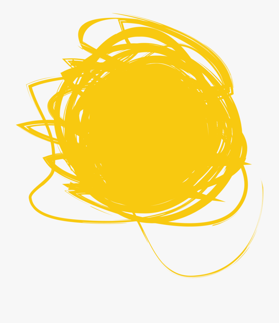 Yellow Marker Scribble - Yellow Scribble, Transparent Clipart
