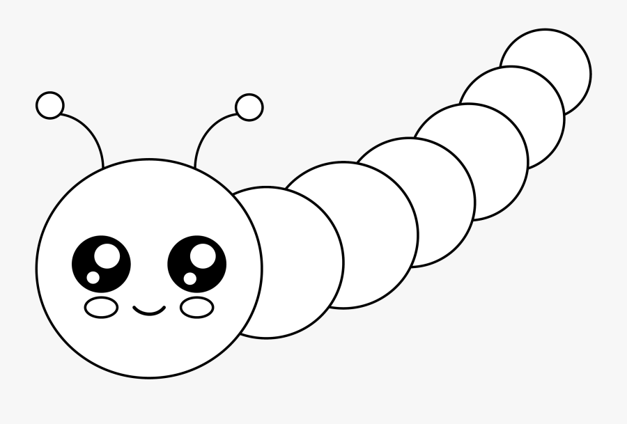 Free Cute Caterpillar - Cartoon, Transparent Clipart