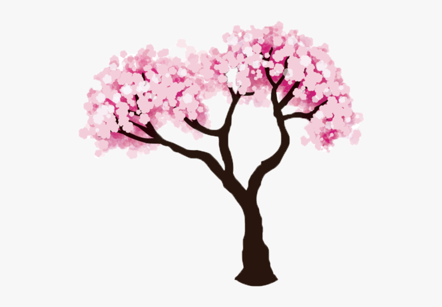 Blossom Clipart Springtime Tree - Easy Cherry Tree Drawing, Transparent Clipart
