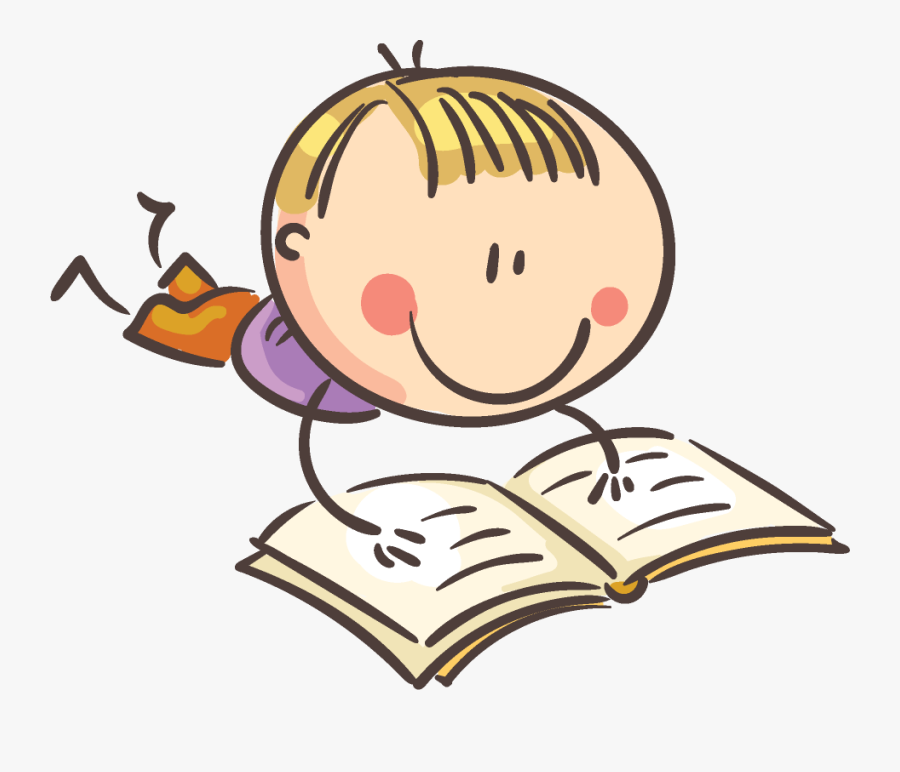 When Students Are Beginning To Learn To Read, I Believe - Animated Kid Reading, Transparent Clipart