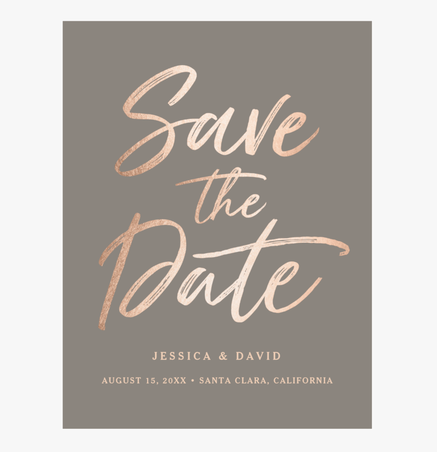 Rose Gold Postcard - Calligraphy, Transparent Clipart