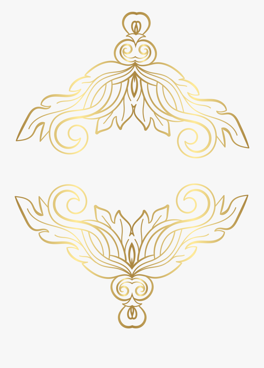 Ornaments Clipart Gold - Gold Ornaments Clip Art Png, Transparent Clipart