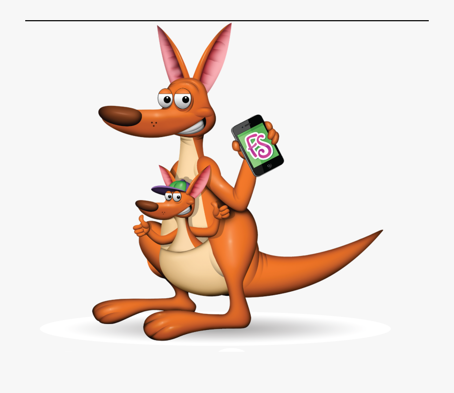 Clipart Mom Kangaroo - Cartoon, Transparent Clipart