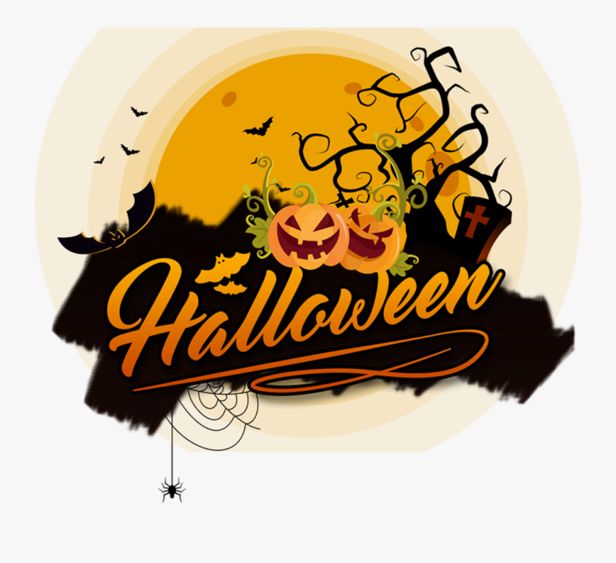 #happyhalloween #halloween #spider #jackolantern #pumpkin - Calligraphy, Transparent Clipart