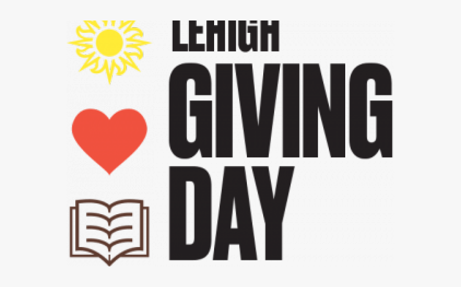 Lehigh University Giving Day Logo With Sun Heart And - Heart, Transparent Clipart