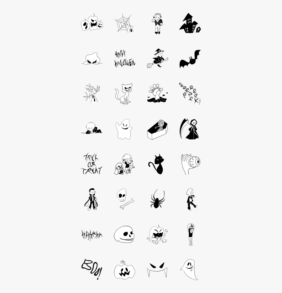 Simple Happy Halloween Stamp, Transparent Clipart