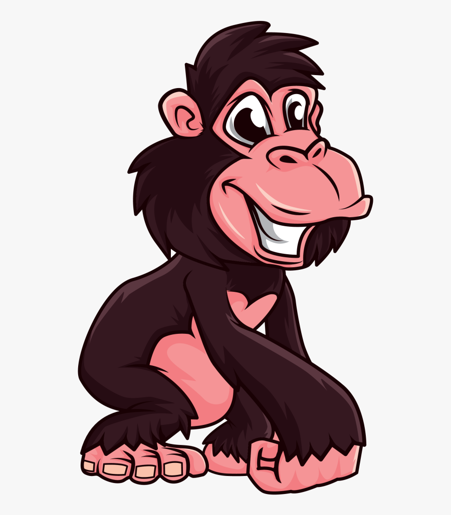 Gorilla King Jungle - Cartoon, Transparent Clipart