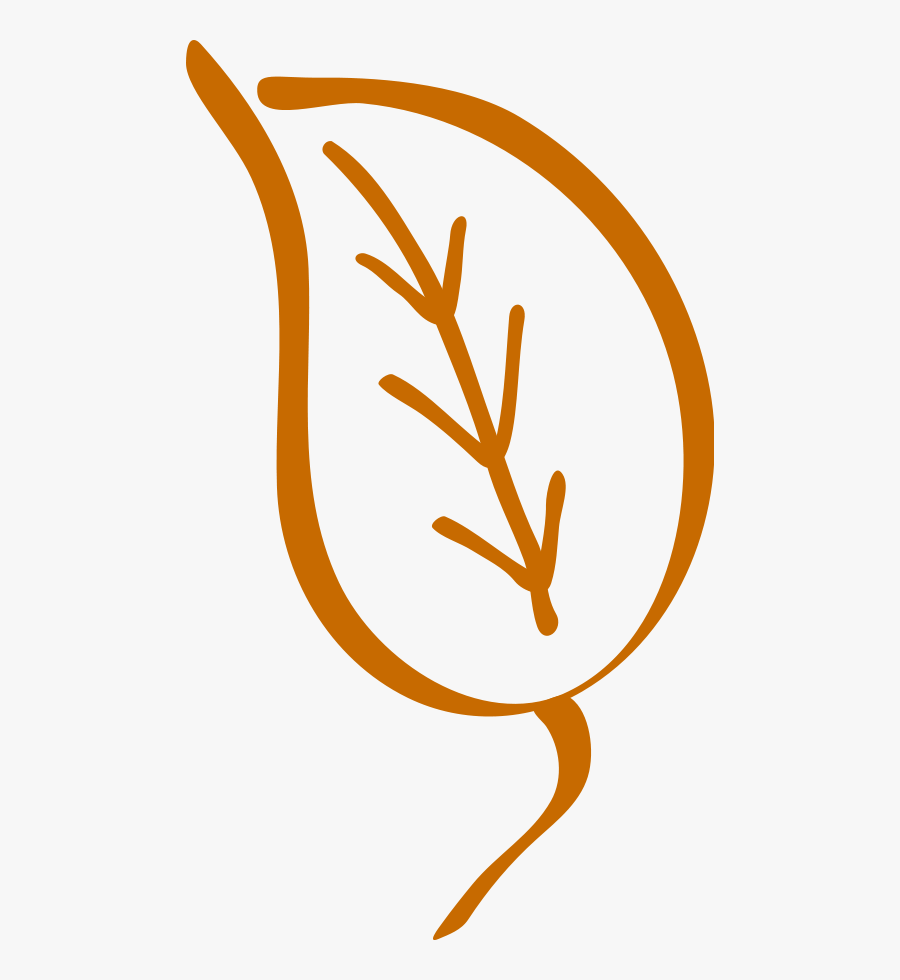 Jungle Leaves Clip Art Black And White - Contorno Folha Png, Transparent Clipart