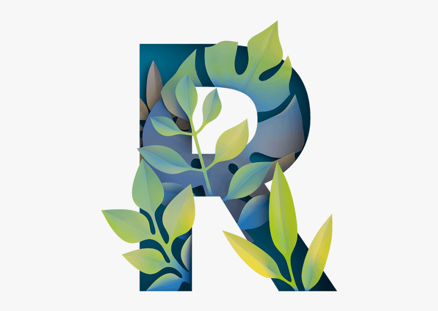 Green Organic Paper Jungle Font - Jungle Letter Font Transparent, Transparent Clipart