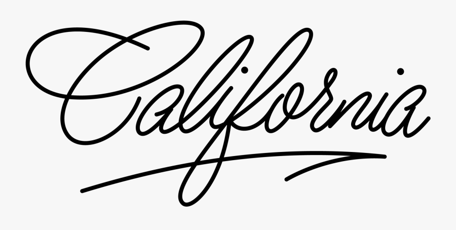 Calif Transparent Calligraphy Clipart Freeuse Stock - California Script Png, Transparent Clipart