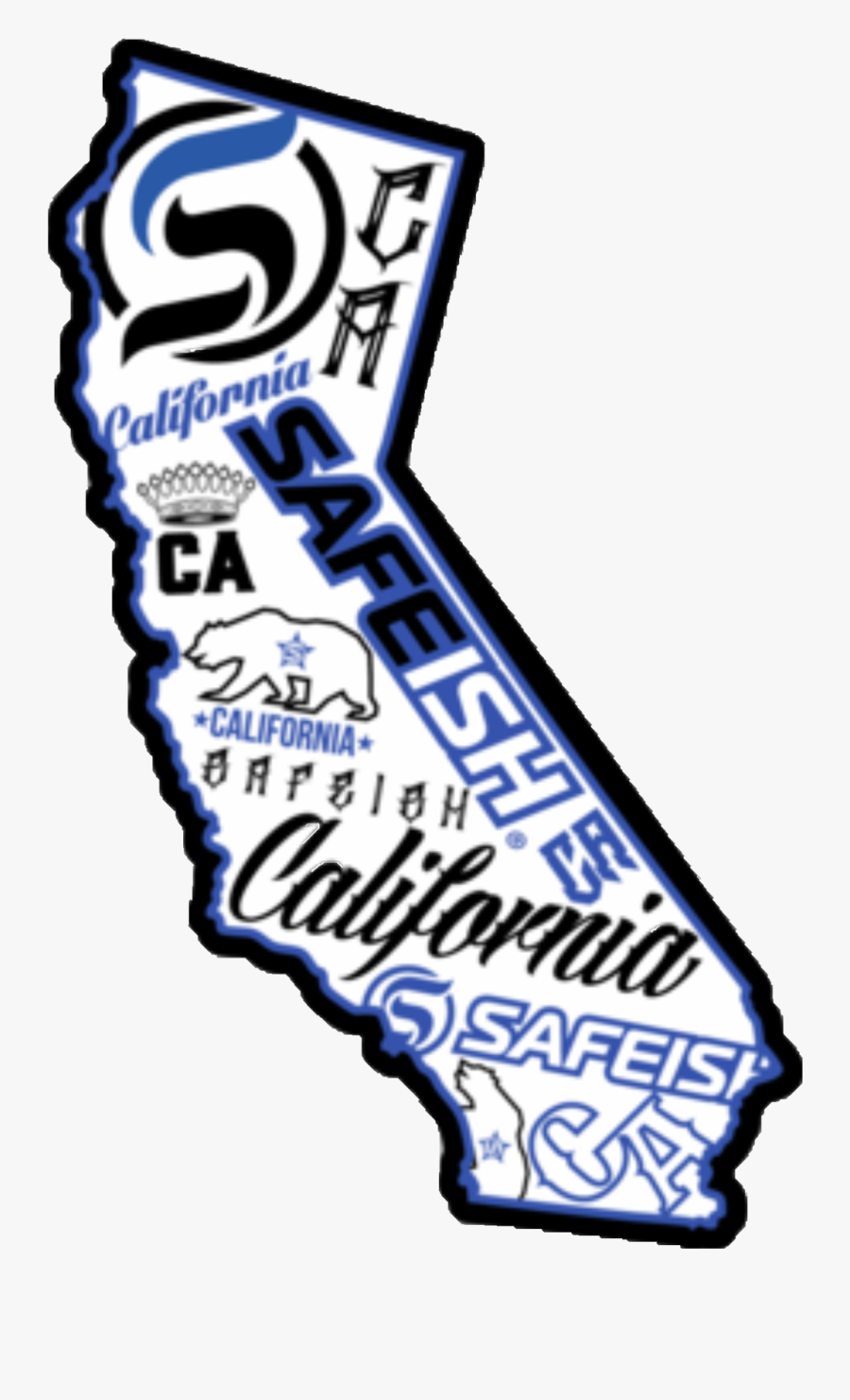 Products Tagged Cali - California State Sticker, Transparent Clipart