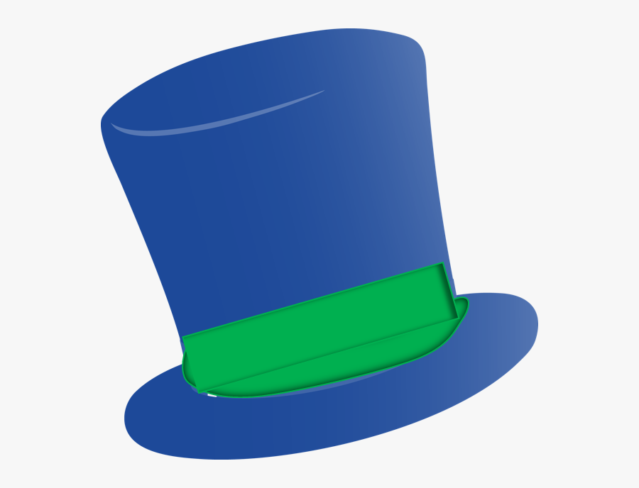 Transparent Top Hat Clip Art - Blue And Green Top Hat, Transparent Clipart