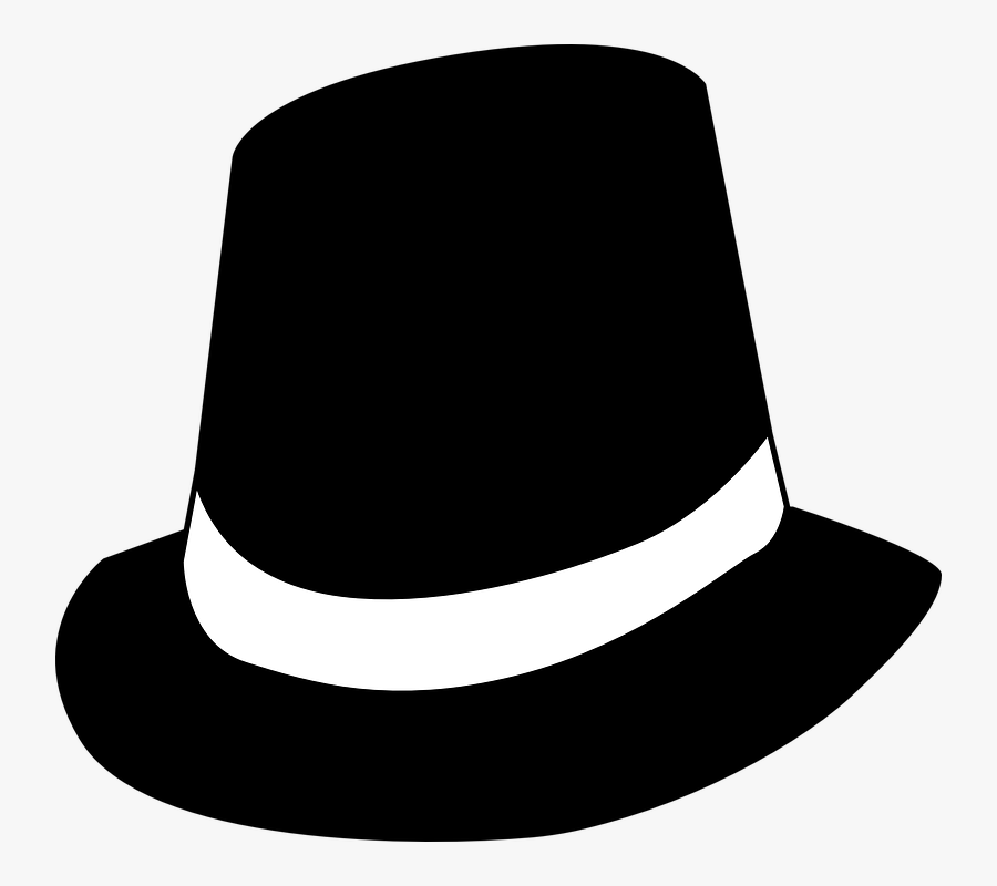 Black And White Hat Png, Transparent Clipart