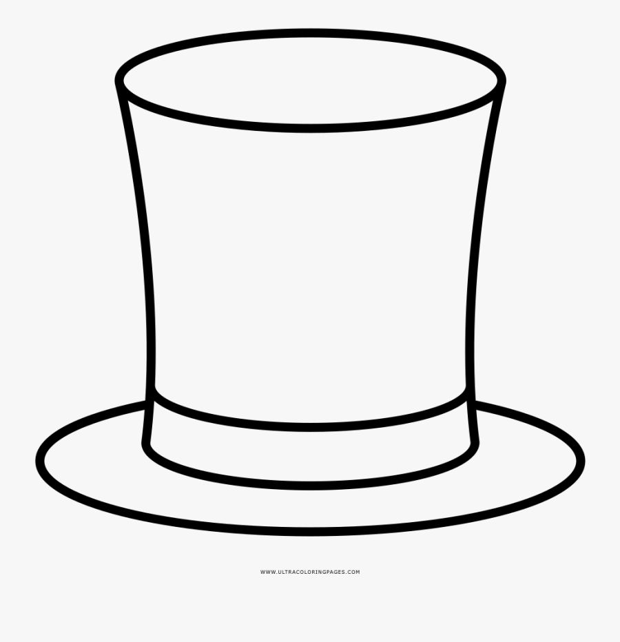 Hat Coloring Pages - Magician Hat Coloring Page, Transparent Clipart