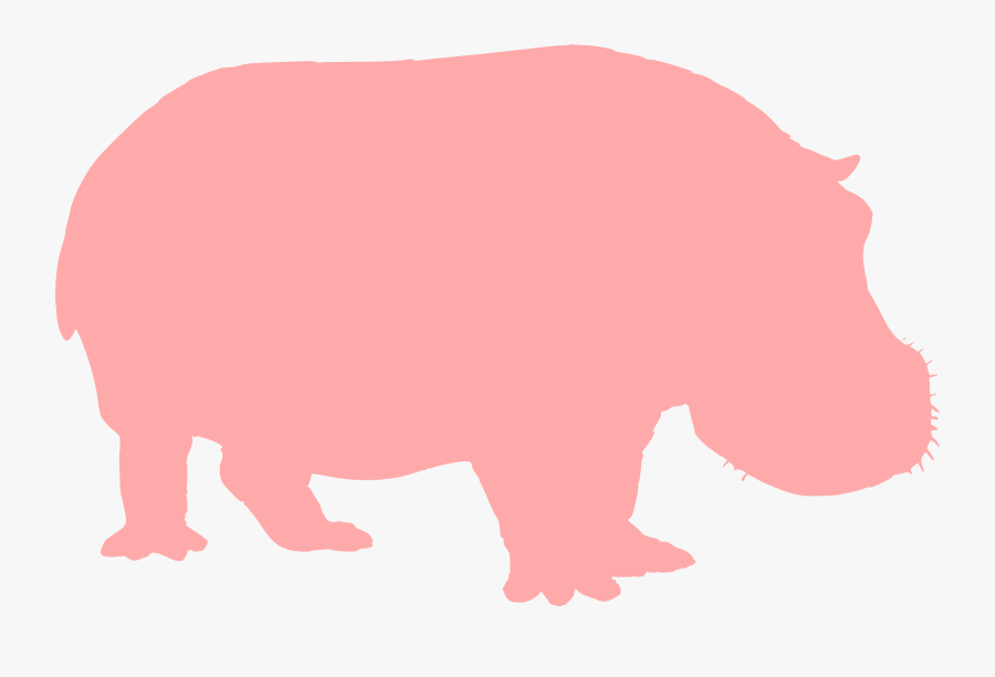 Hippo Silhouette - Silhouette Hippo Svg, Transparent Clipart