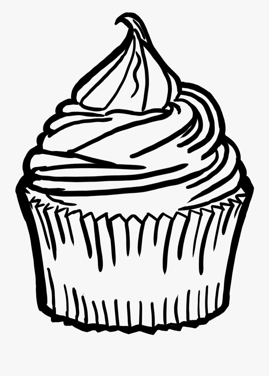 Drawing Detail Cupcake Transparent Png Clipart Free - Cupcake Drawing Png, Transparent Clipart