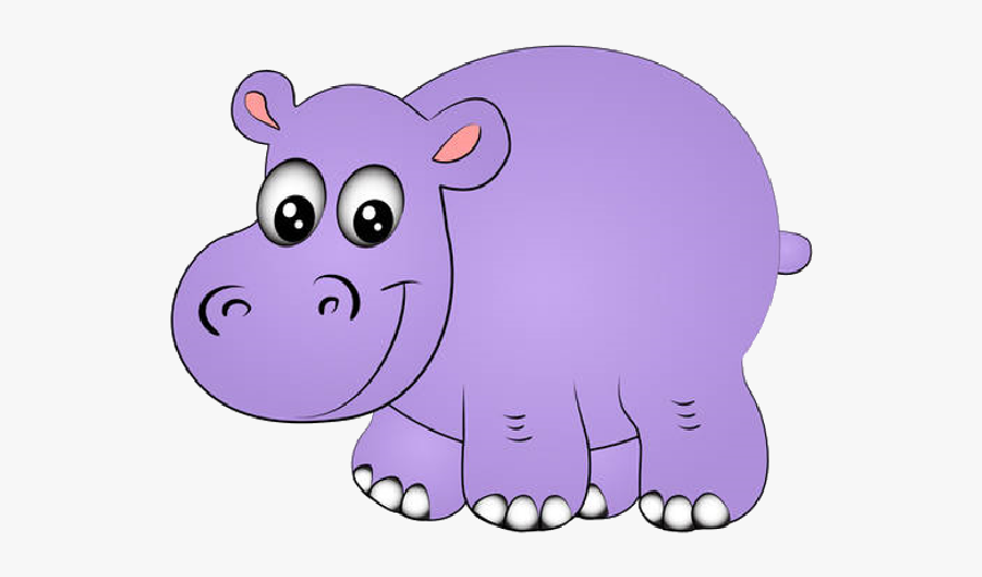 Clip Art Cartton Hippo - Cartoon Hippo Transparent Background , Free Transp...