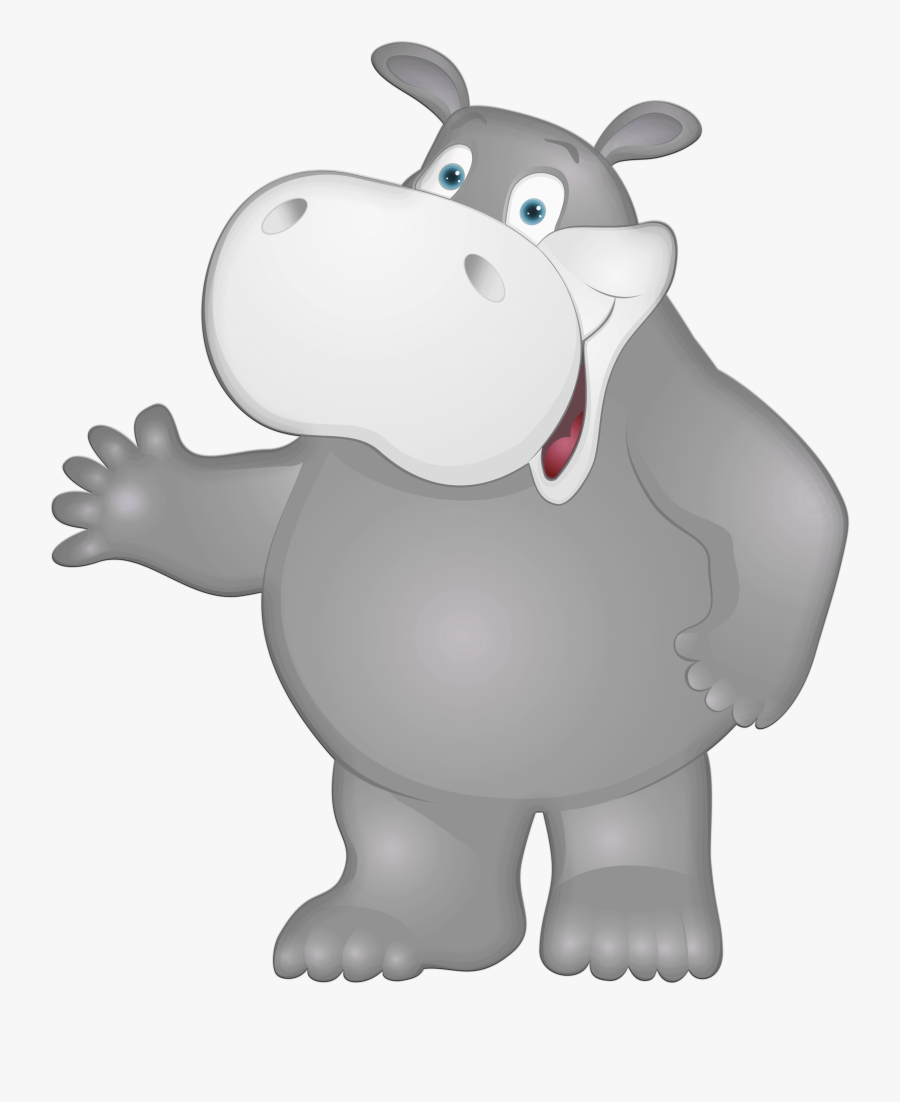 Transparent Hippo Png Clipart - Hippo Cartoon Transparent Background, Transparent Clipart