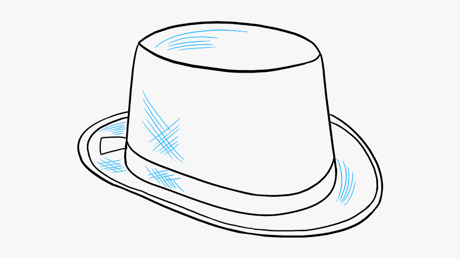 How To Draw Top Hat - Line Art, Transparent Clipart