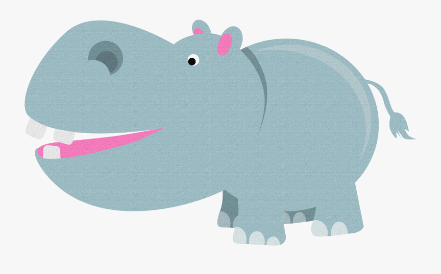 Hippopotamus Clipart Purple Hippo - Hippo Cartoon, Transparent Clipart