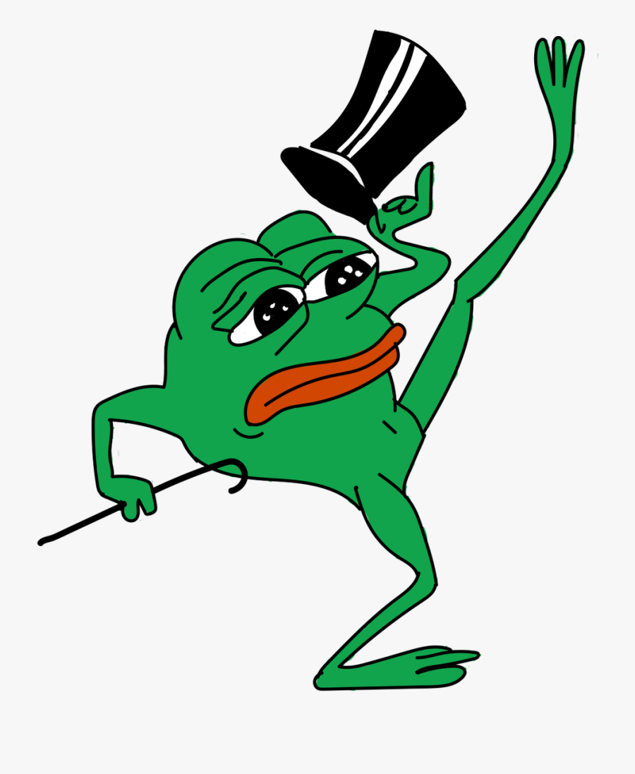 Sad Pepe Dancing - Top Hat Pepe, Transparent Clipart