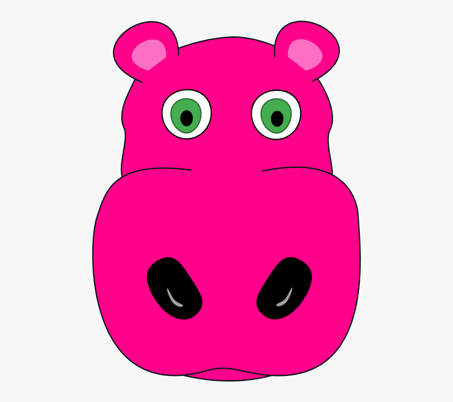 Hippo Face Clipart - Clip Art Animals Face, Transparent Clipart