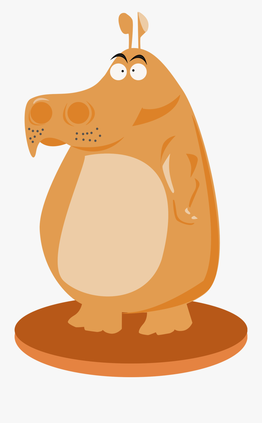 Comic Hippo - Clip Art, Transparent Clipart