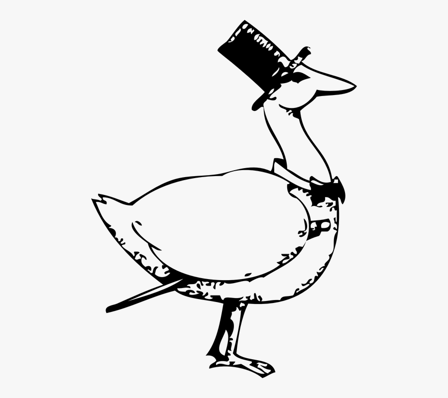 Goose In A Top Hat, Transparent Clipart