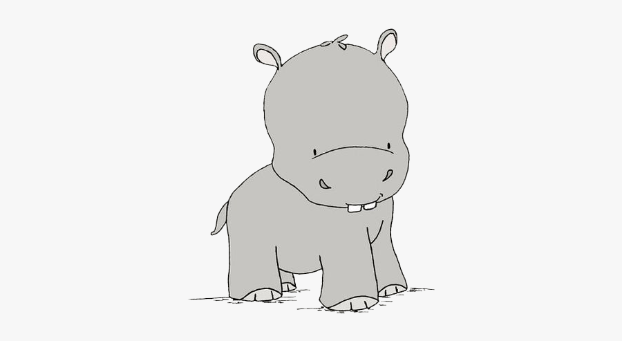 Clip Art Hippopotamus Clip Art Baby - Cartoon, Transparent Clipart