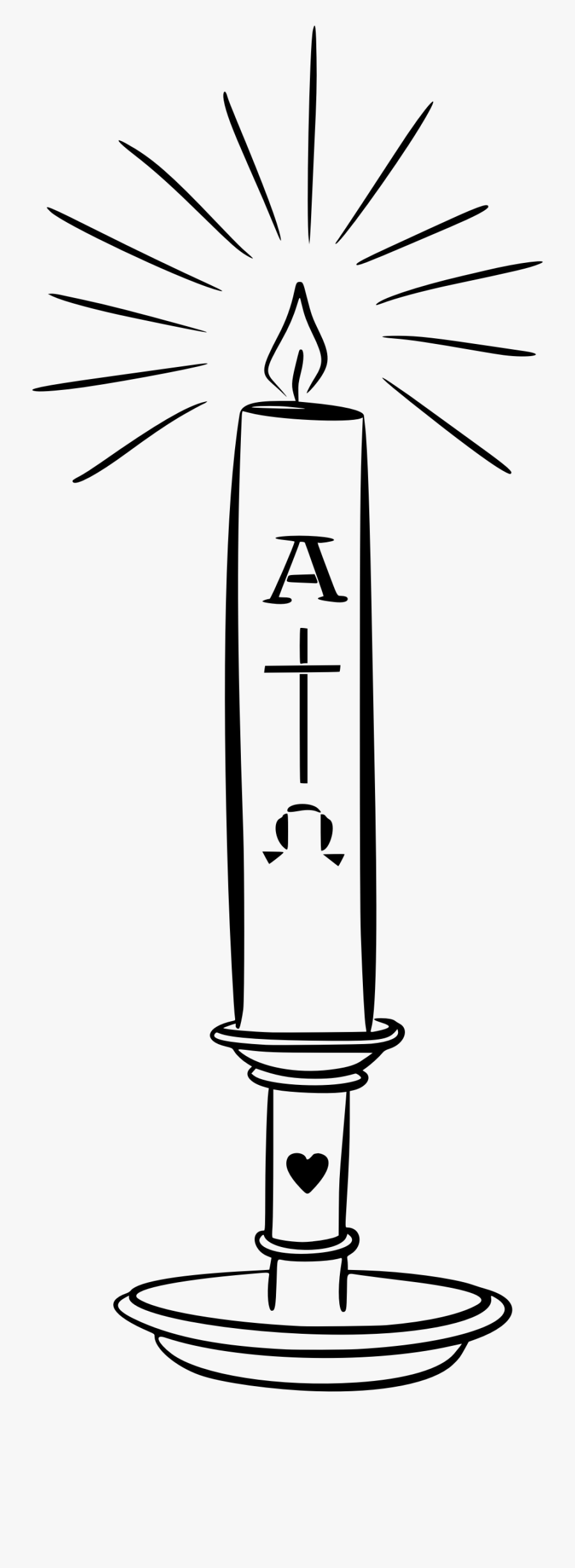 Transparent White Candle Png - Paschal Candle Clip Art, Transparent Clipart