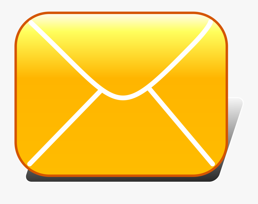 E-mail - Email Symbol Yellow Colour, Transparent Clipart