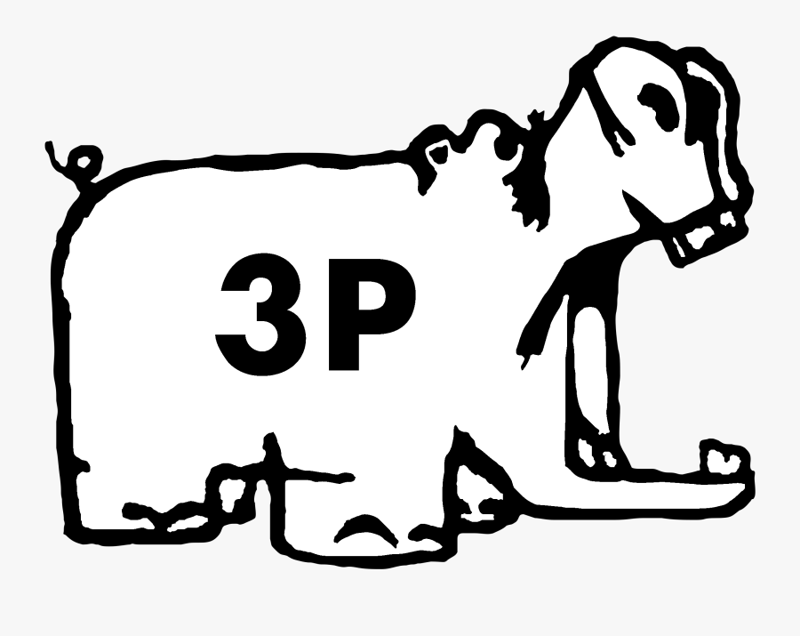 Transparent Hippo Clipart Black And White - Yellow Hippo Logo, Transparent Clipart