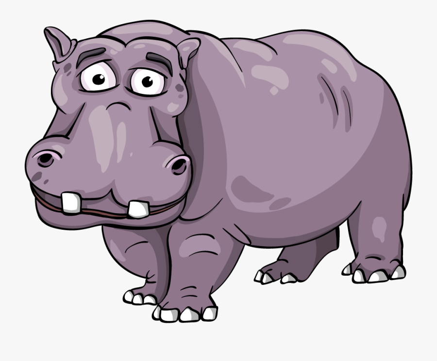 Animated Hippo - Animated Animals, Transparent Clipart