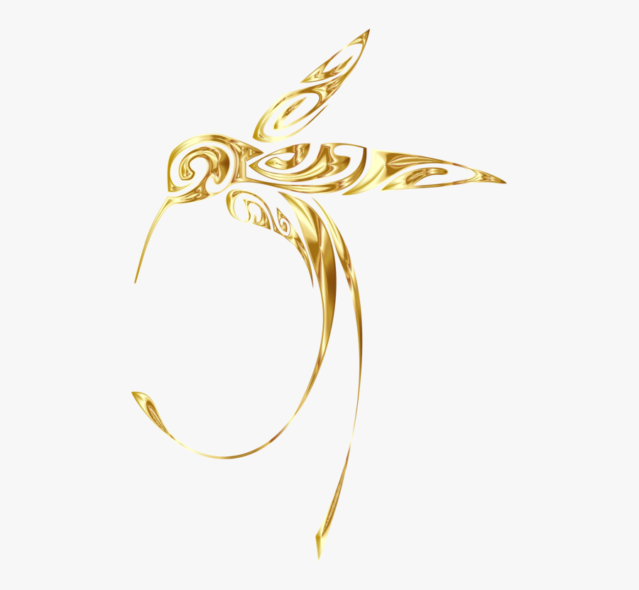 Fashion Accessory,jewellery,body Jewelry - Transparent Gold Hummingbird Clipart, Transparent Clipart