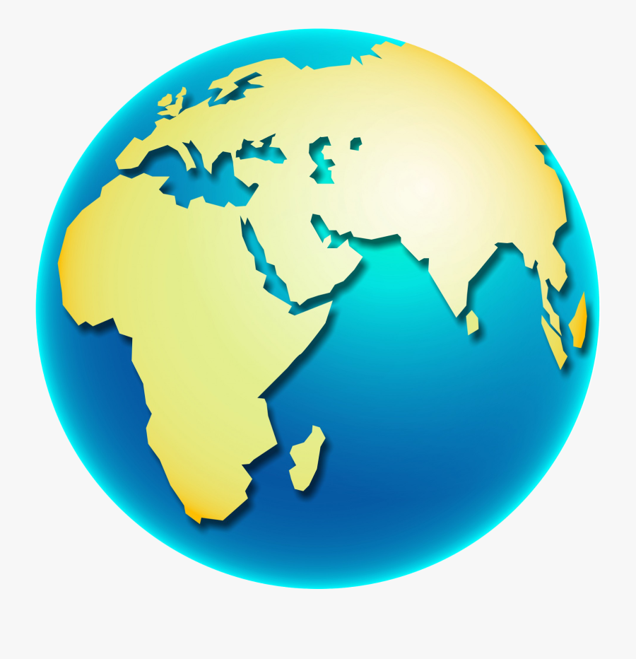 Globe Earth World Map Clip Art - Africa On Globe Cartoon, Transparent Clipart