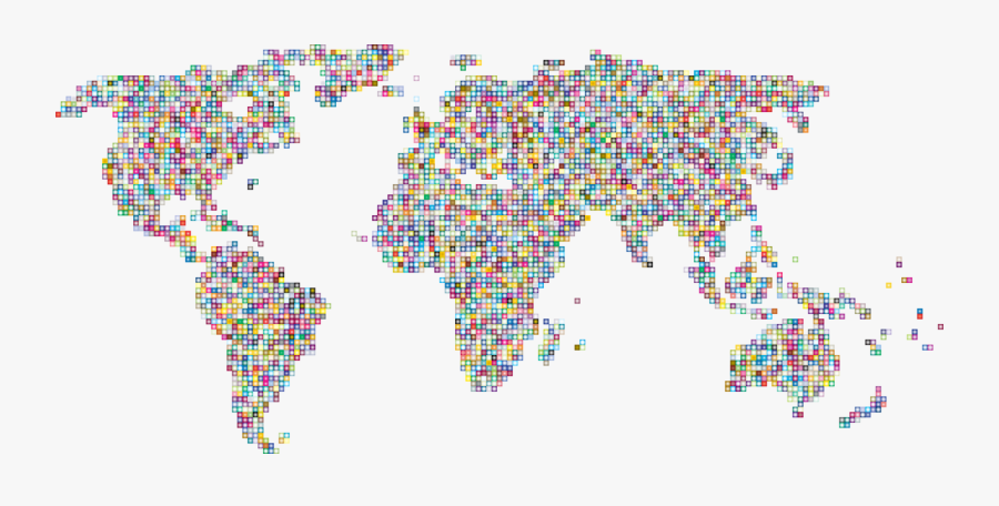 Map,line,world - Map Of The World Borders, Transparent Clipart