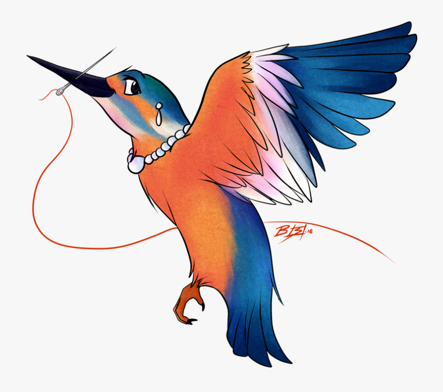 Hummingbird Clipart Kingfisher - Cartoon Kingfisher, Transparent Clipart