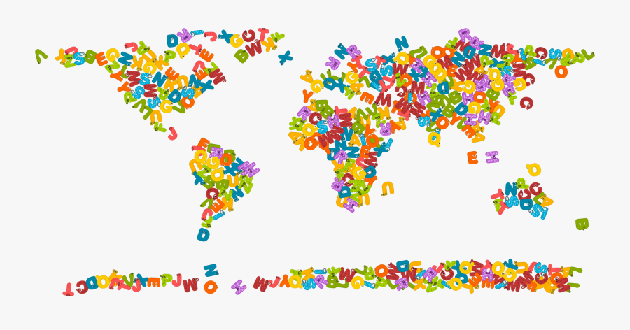 Animals Alphabet World Map Clip Arts - Teach Kids Countries, Transparent Clipart
