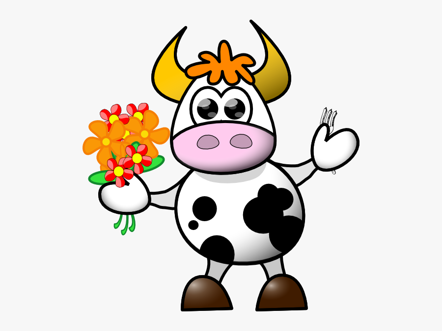 Cartoon Cow, Transparent Clipart