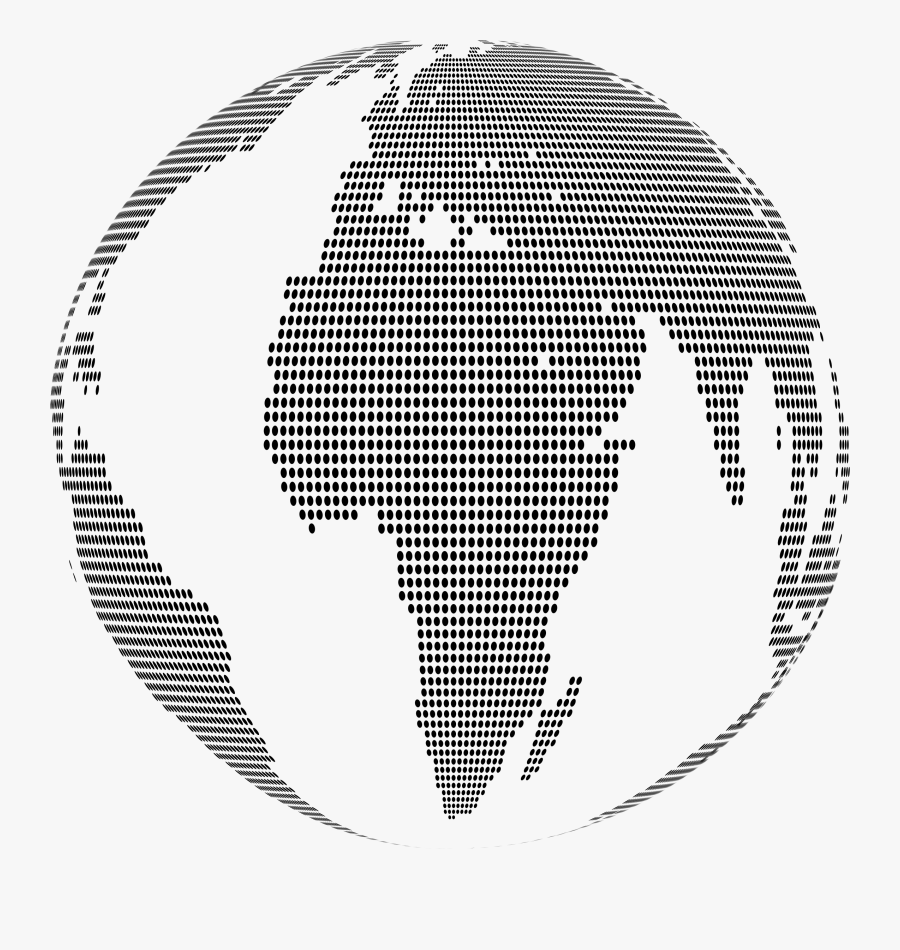 World Map Globe Dots Jpg Stock - Transparent Dotted World Map, Transparent Clipart