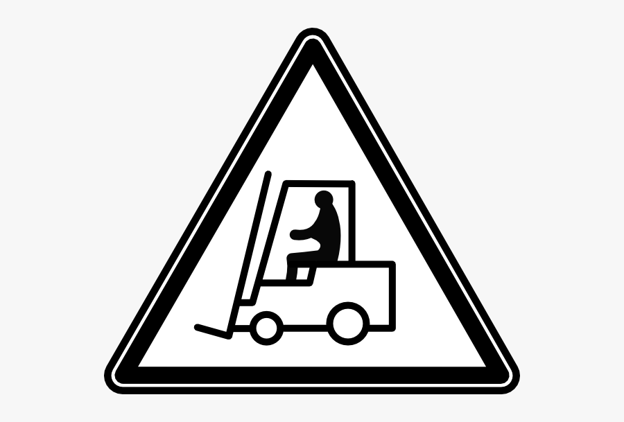 Forklift Sign, Transparent Clipart